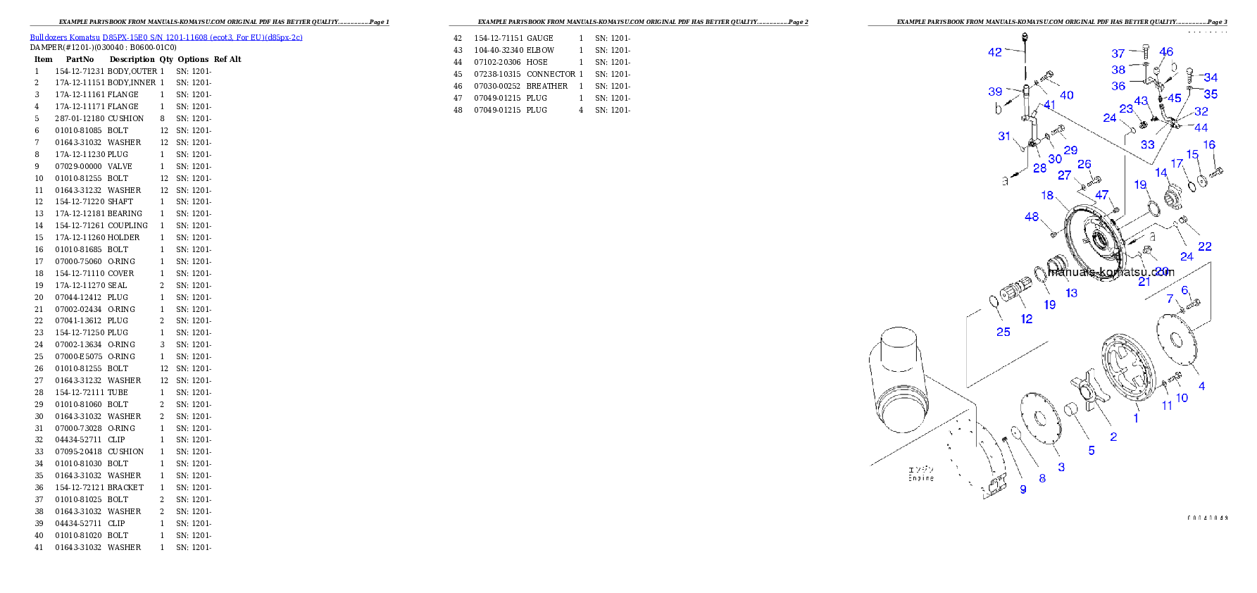 Protected: D85PX-15E0 S/N 1201-11608 (ecot3, For EU) Partsbook