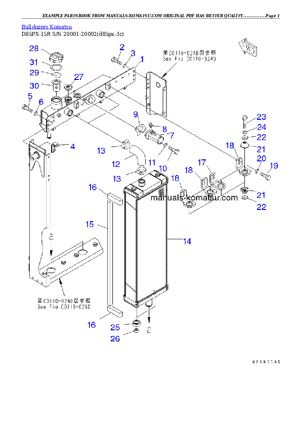 Protected: D85PX-15R S/N 20001-20002 Partsbook