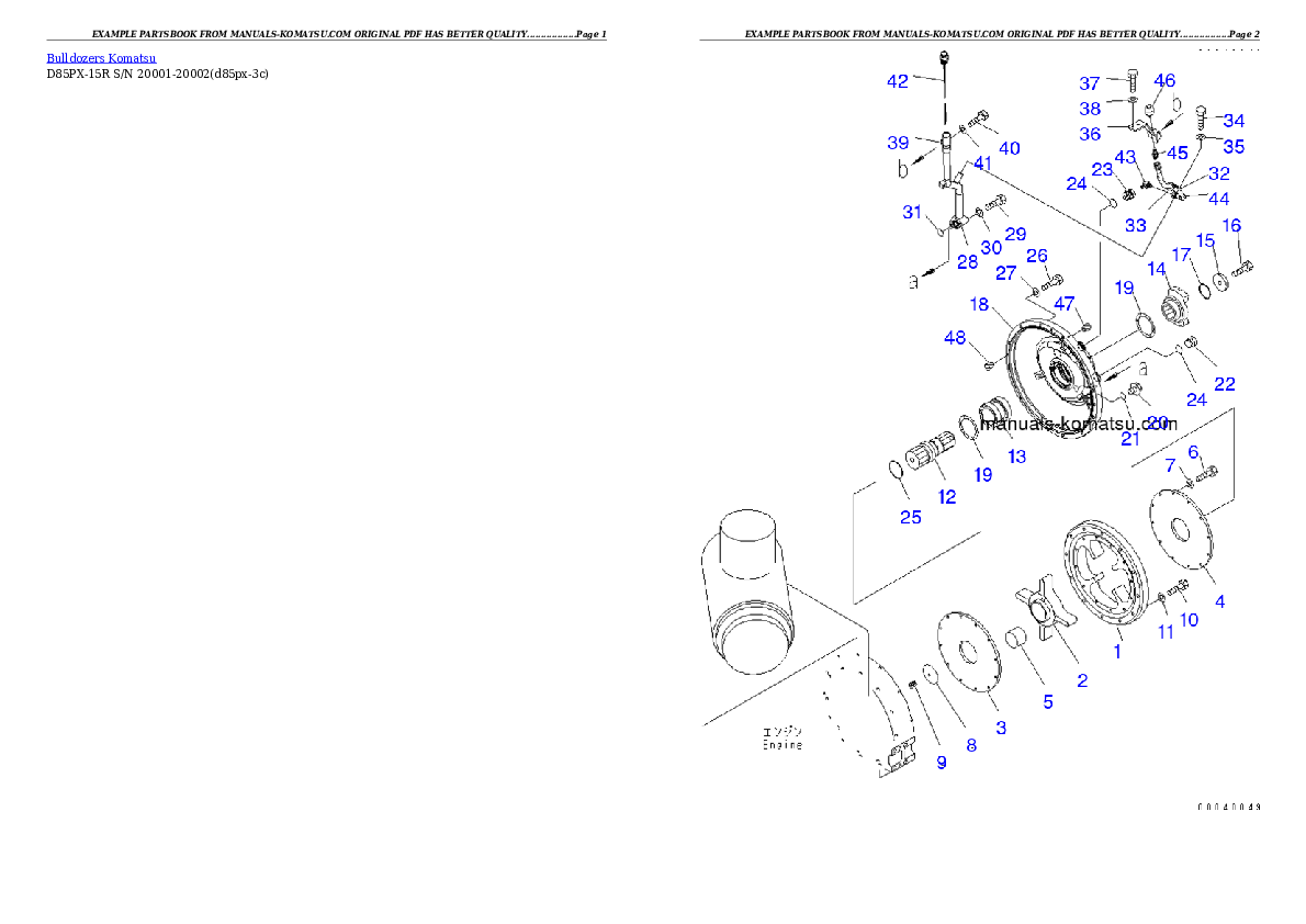 Protected: D85PX-15R S/N 20001-20002 Partsbook