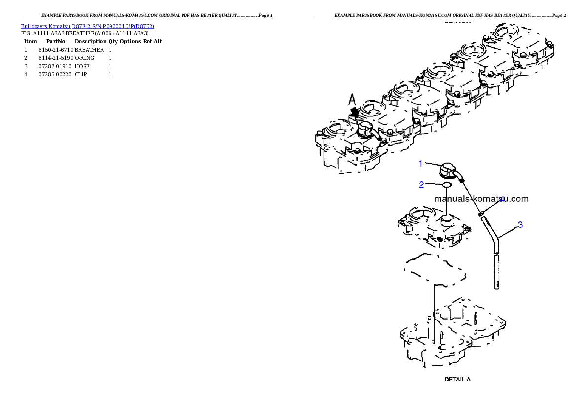 Protected: D87E-2 S/N P090001-UP Partsbook