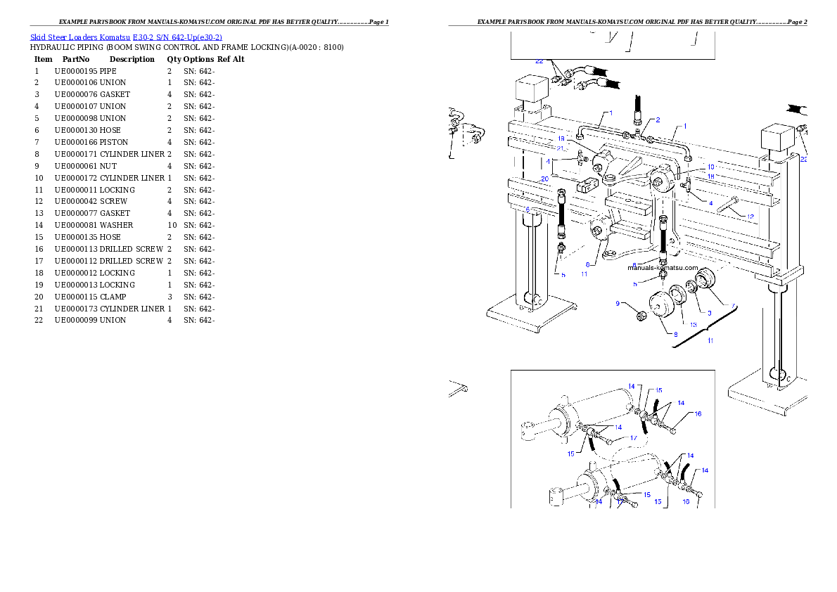 E30-2 S/N 642-Up Partsbook