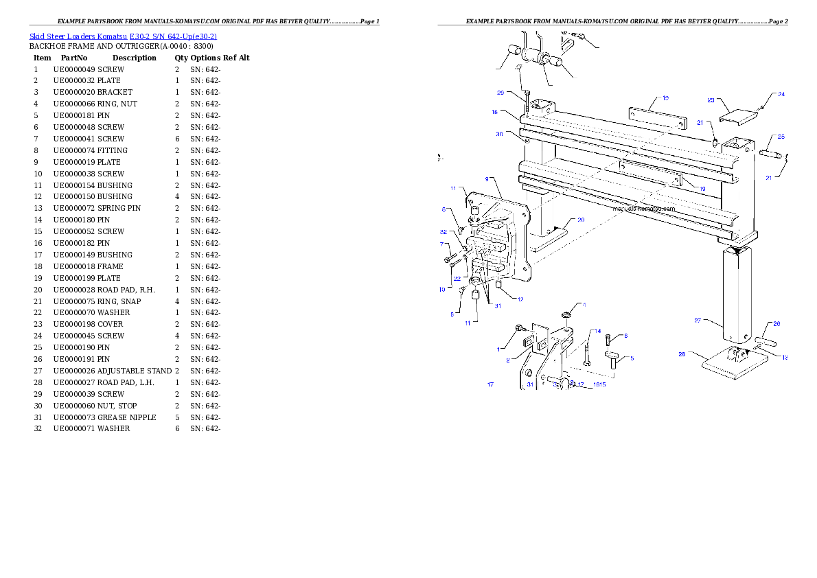 Protected: E30-2 S/N 642-Up Partsbook