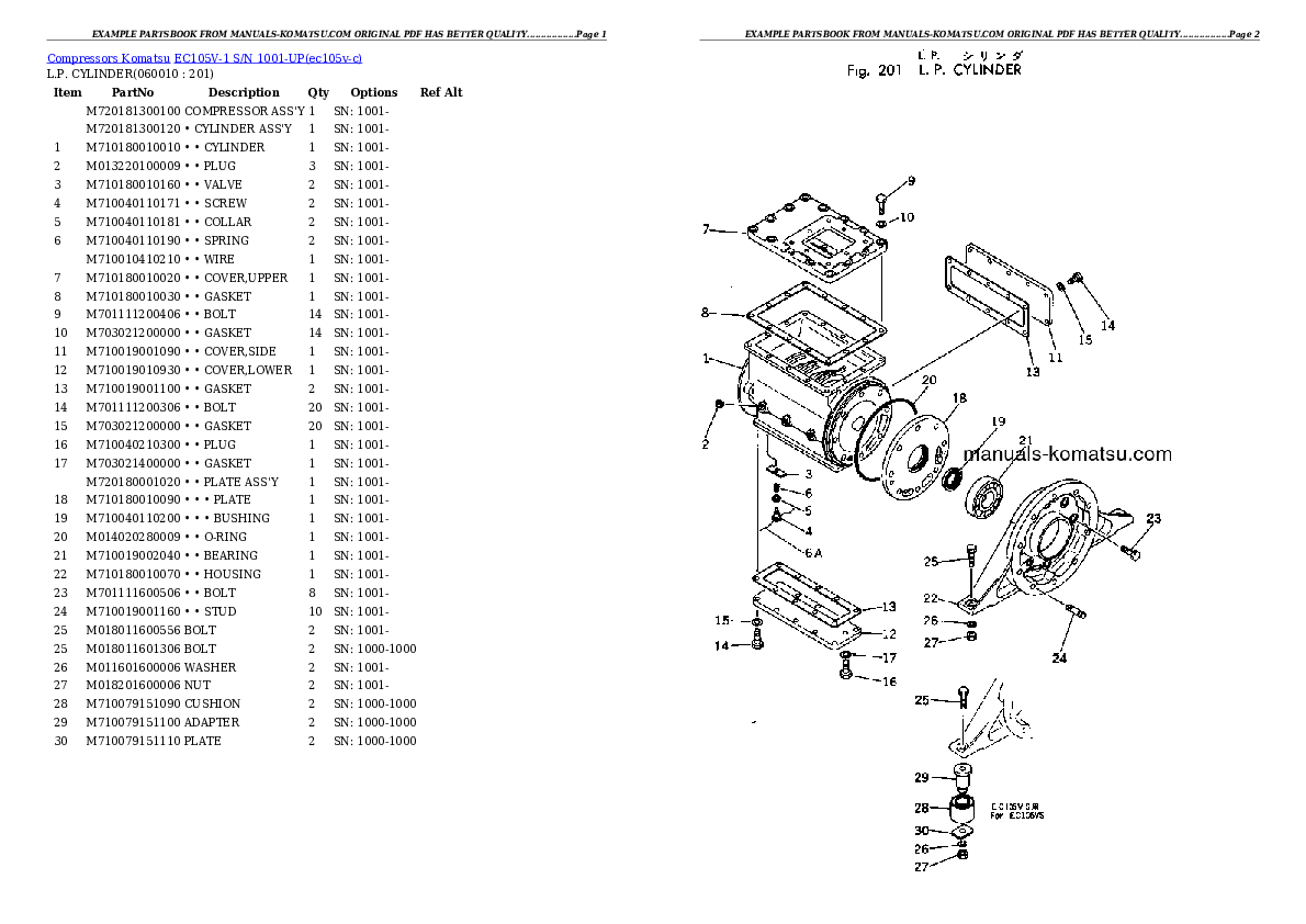 Protected: EC105V-1 S/N 1001-UP Partsbook