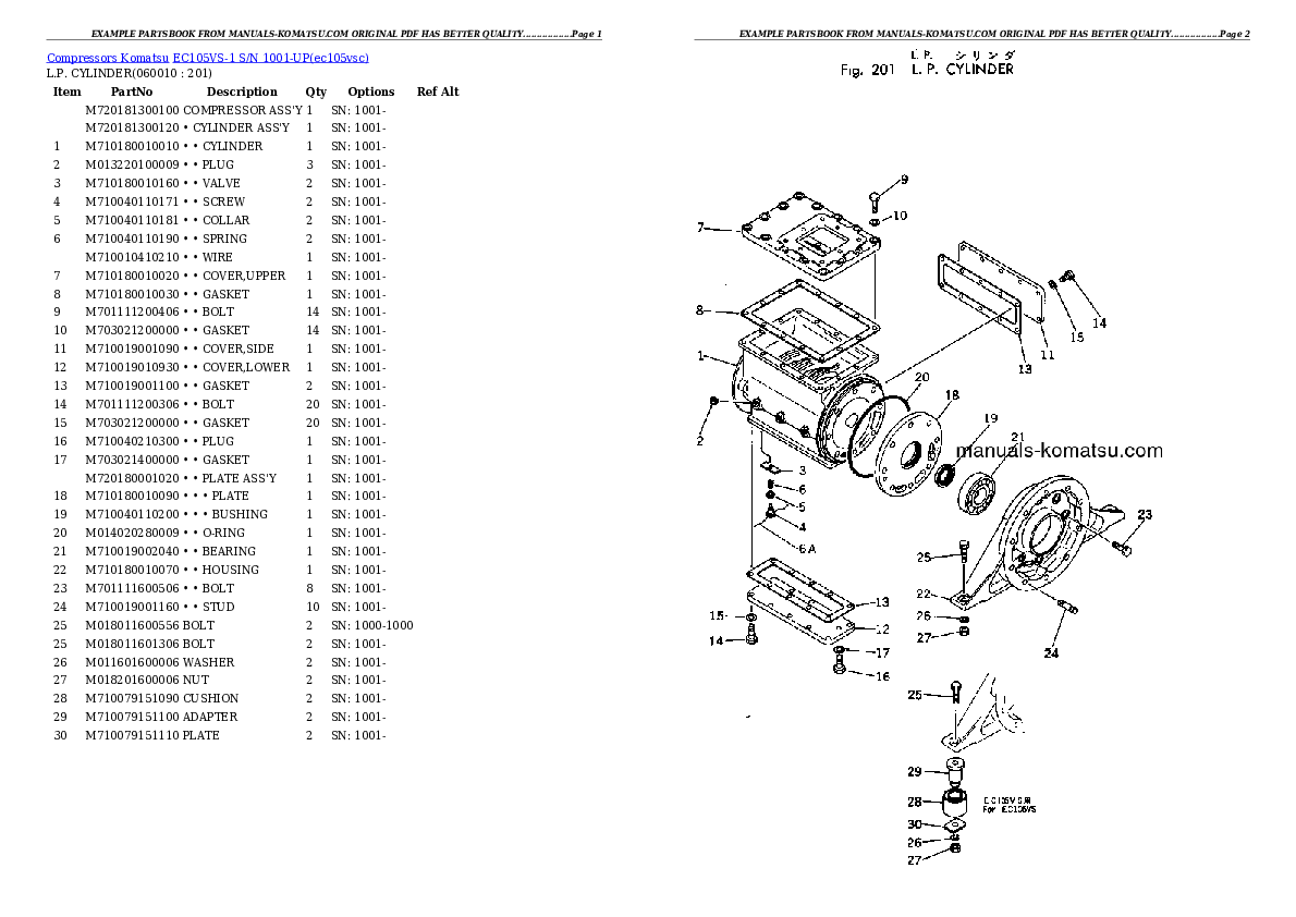 Protected: EC105VS-1 S/N 1001-UP Partsbook
