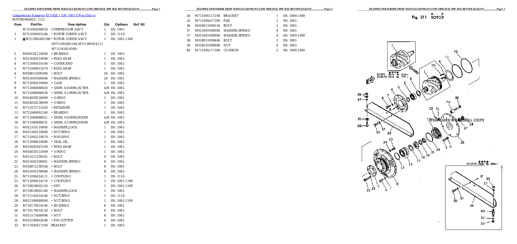 Protected: EC105Z-1 S/N 1001-UP Partsbook