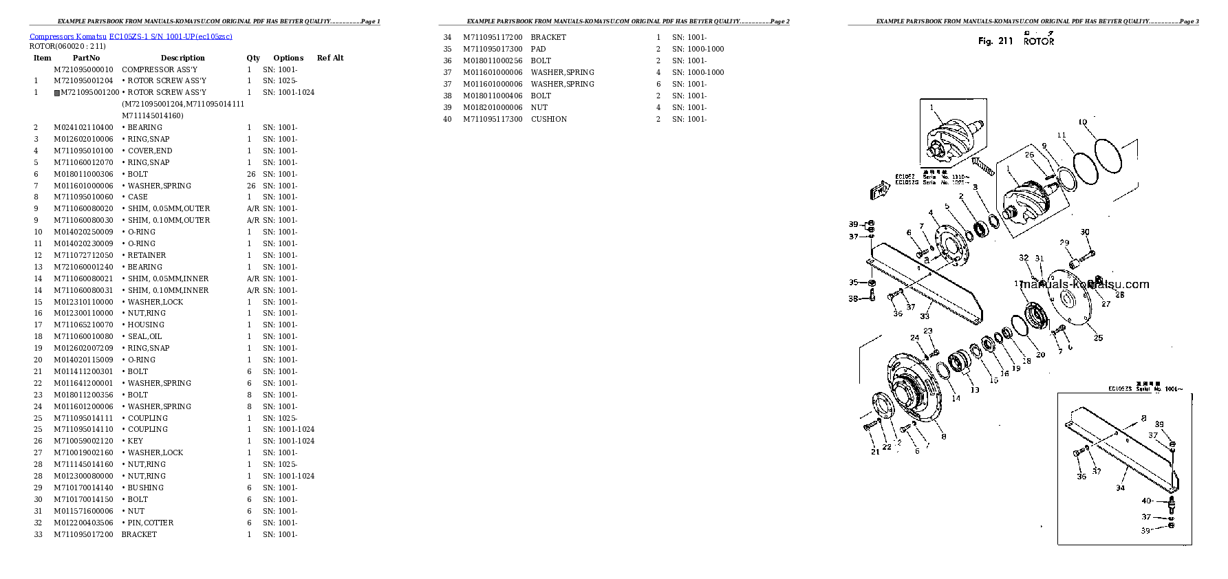 Protected: EC105ZS-1 S/N 1001-UP Partsbook