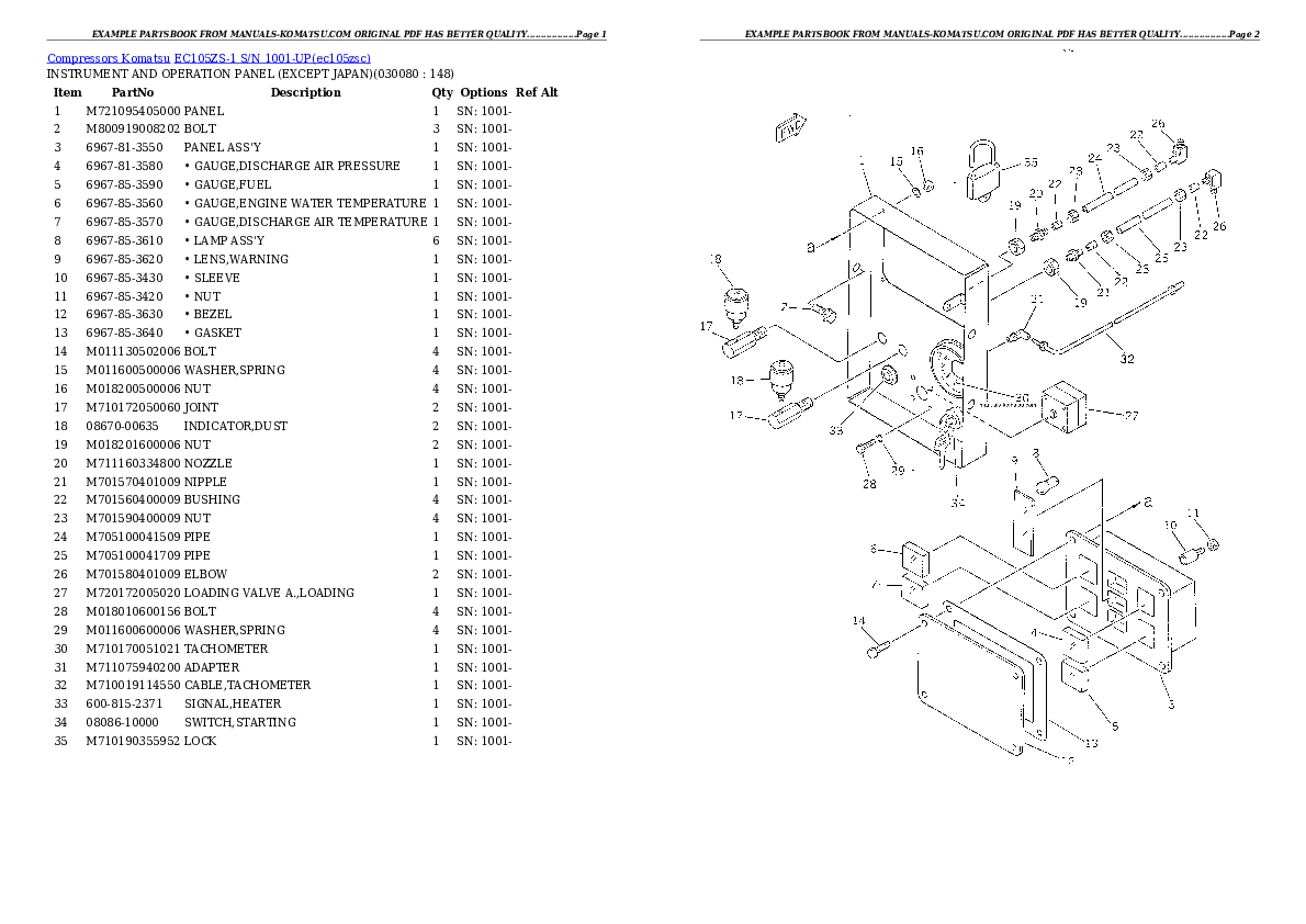 Protected: EC105ZS-1 S/N 1001-UP Partsbook