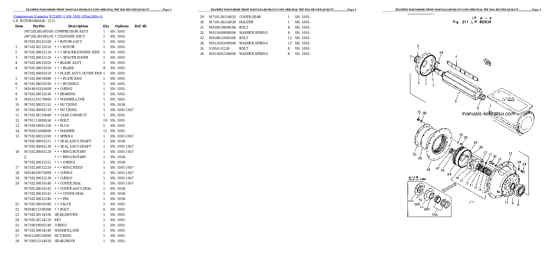 Protected: EC260V-1 S/N 1001-UP Partsbook