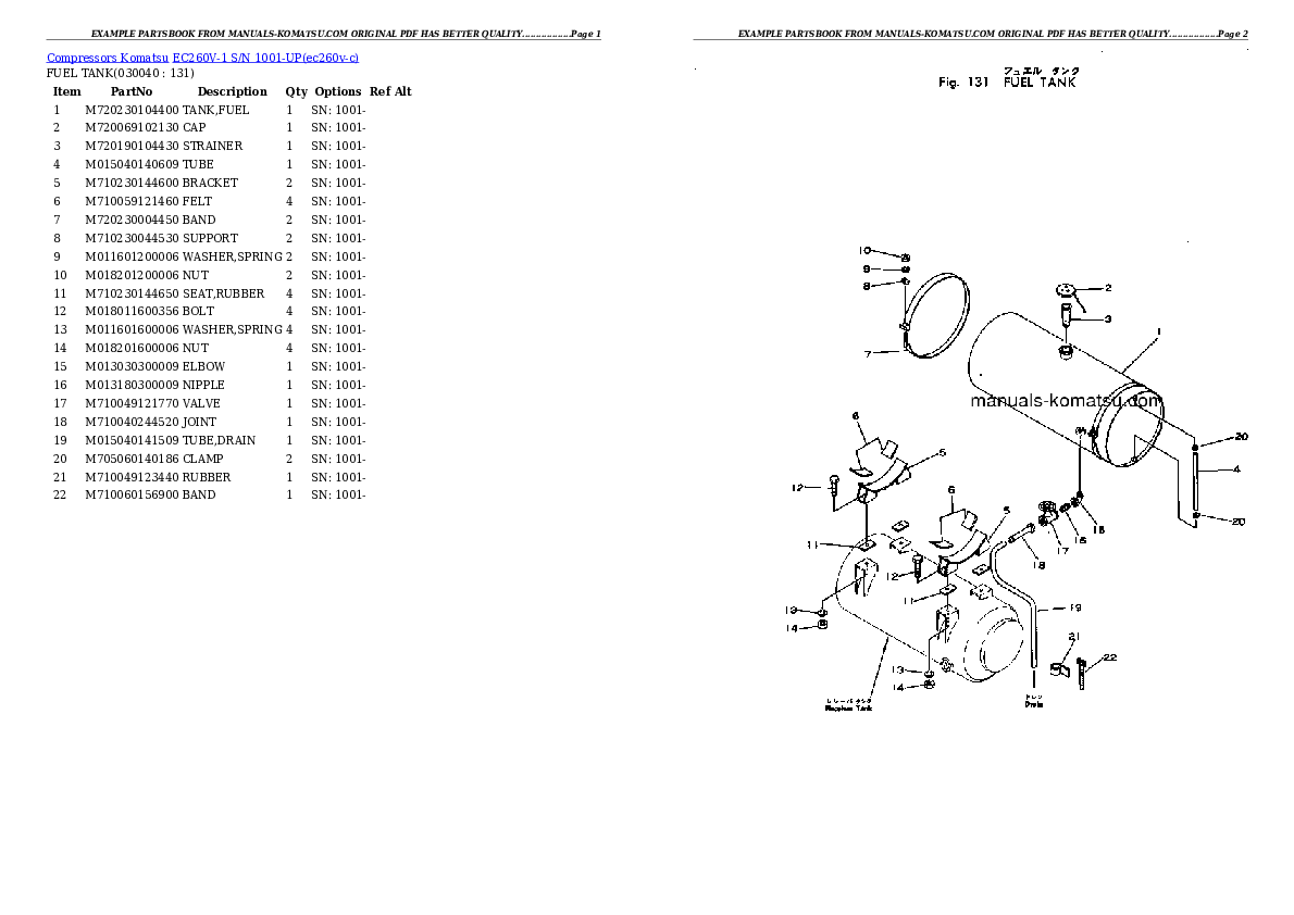 Protected: EC260V-1 S/N 1001-UP Partsbook