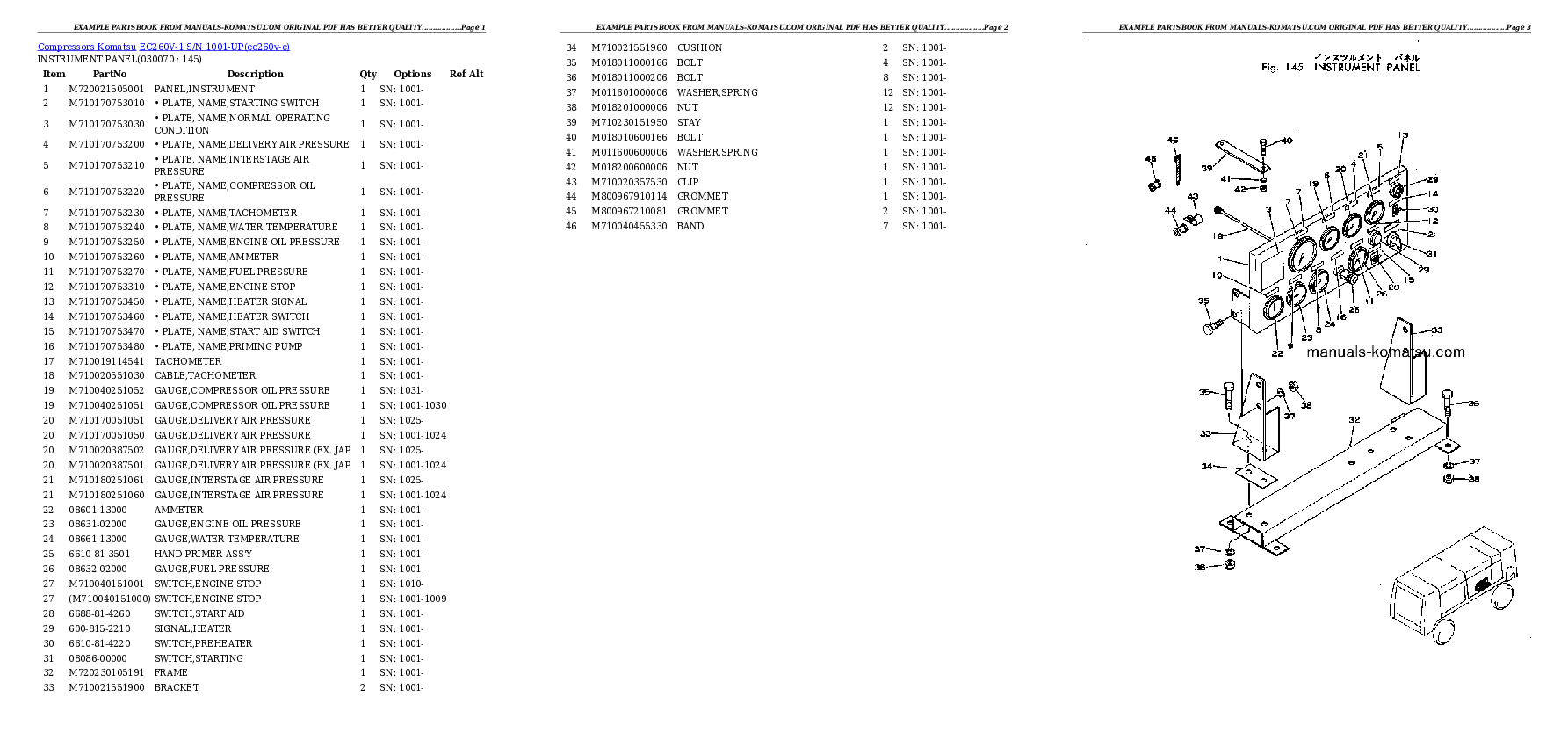 Protected: EC260V-1 S/N 1001-UP Partsbook