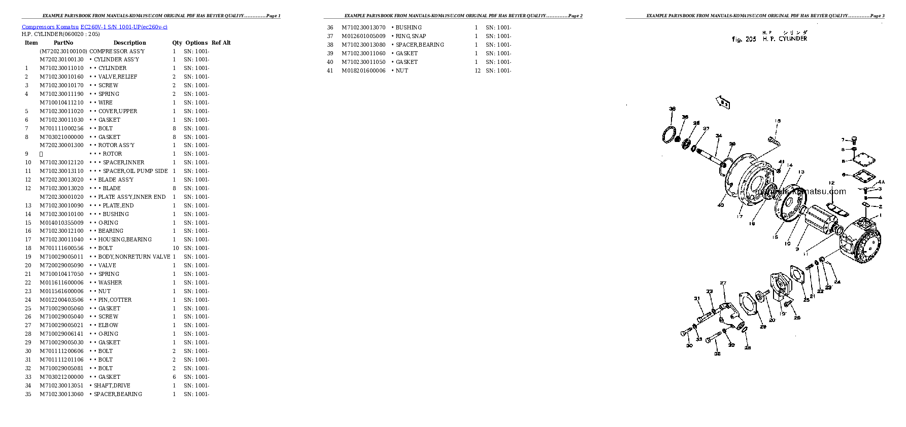 Protected: EC260V-1 S/N 1001-UP Partsbook