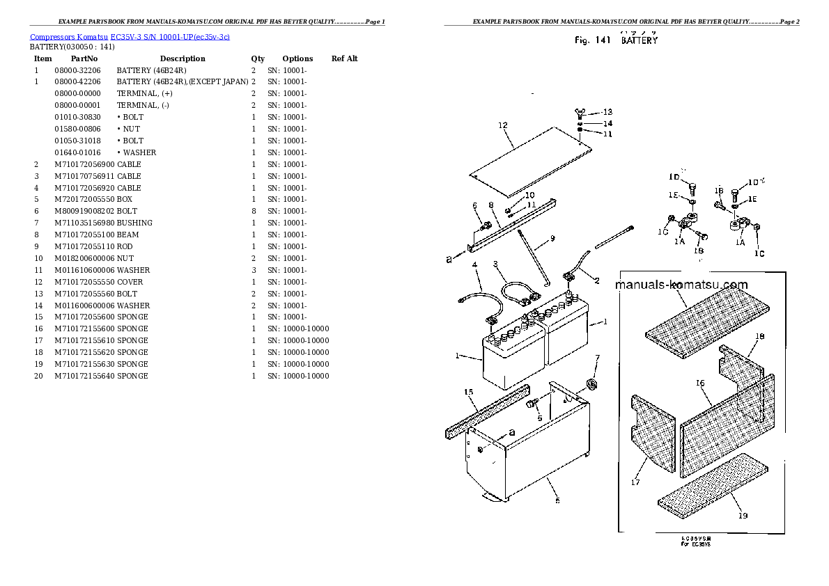 Protected: EC35V-3 S/N 10001-UP Partsbook
