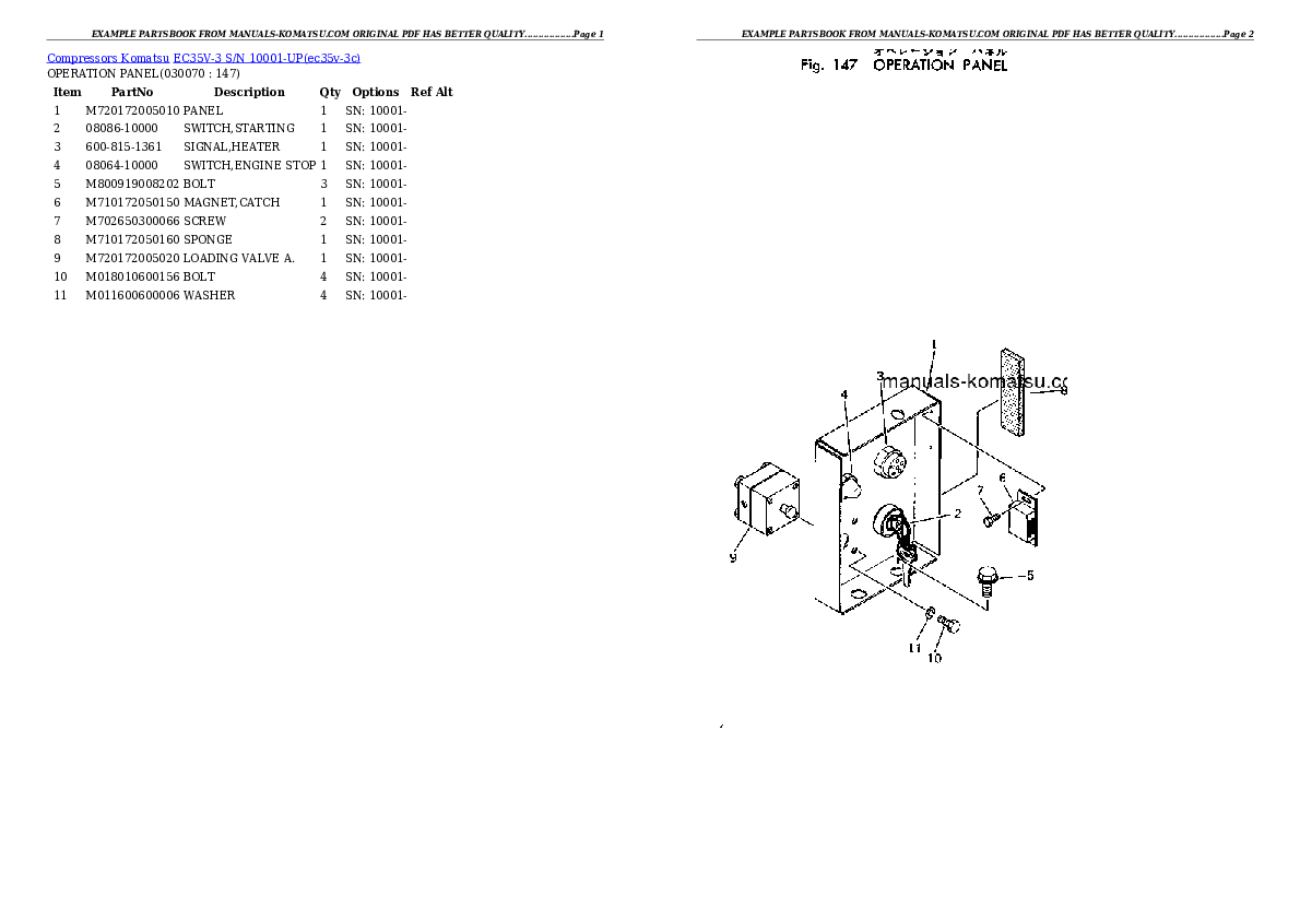 Protected: EC35V-3 S/N 10001-UP Partsbook