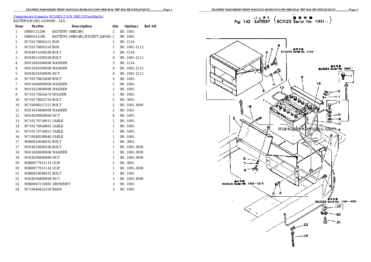 Protected: EC50ZS-2 S/N 3001-UP Partsbook