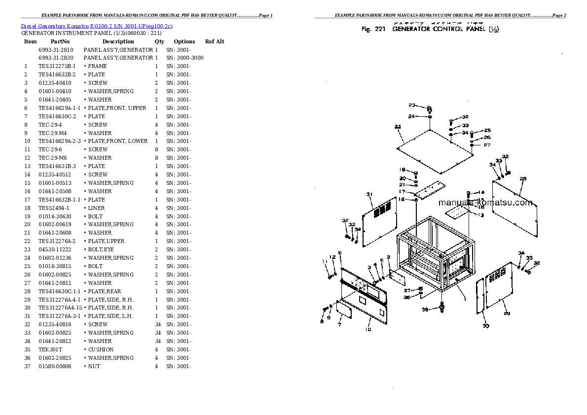 Protected: EG100-2 S/N 3001-UP Partsbook