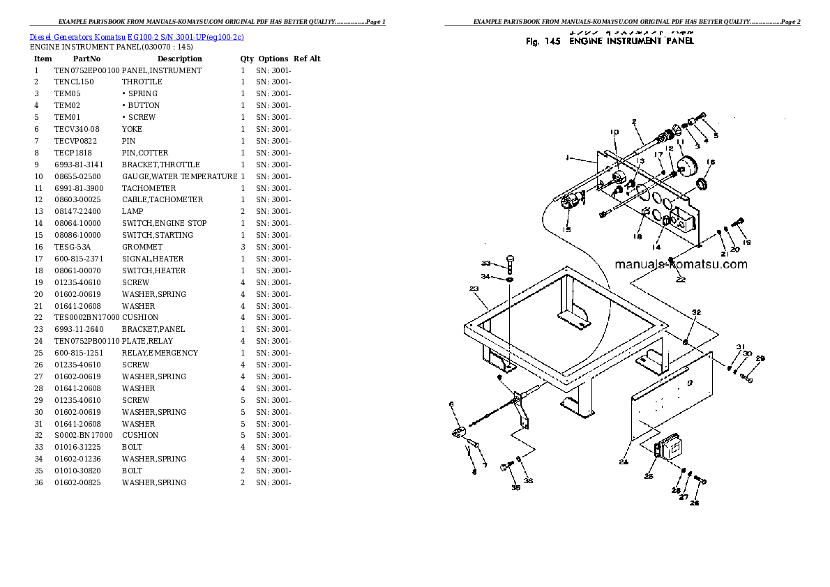 Protected: EG100-2 S/N 3001-UP Partsbook