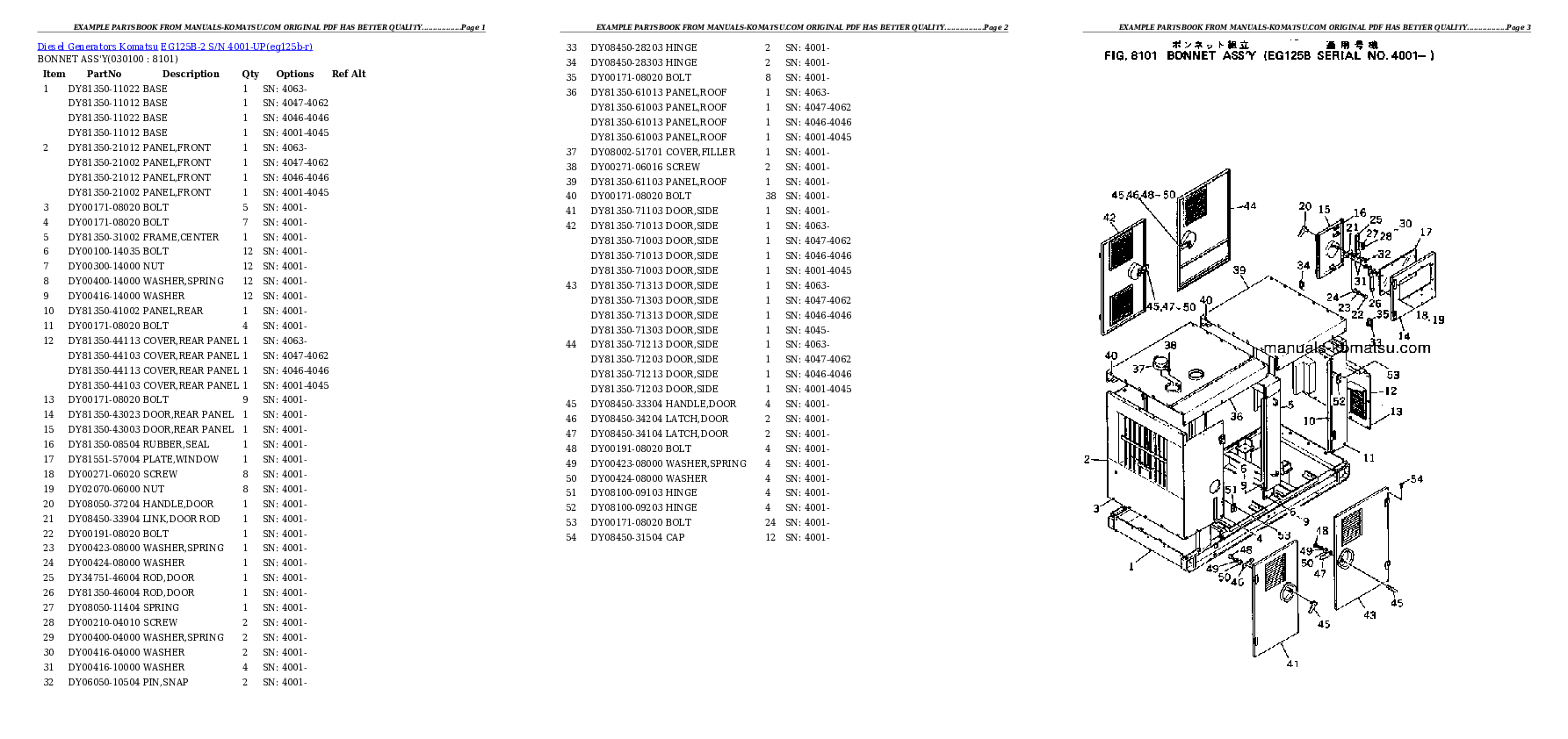 Protected: EG125B-2 S/N 4001-UP Partsbook