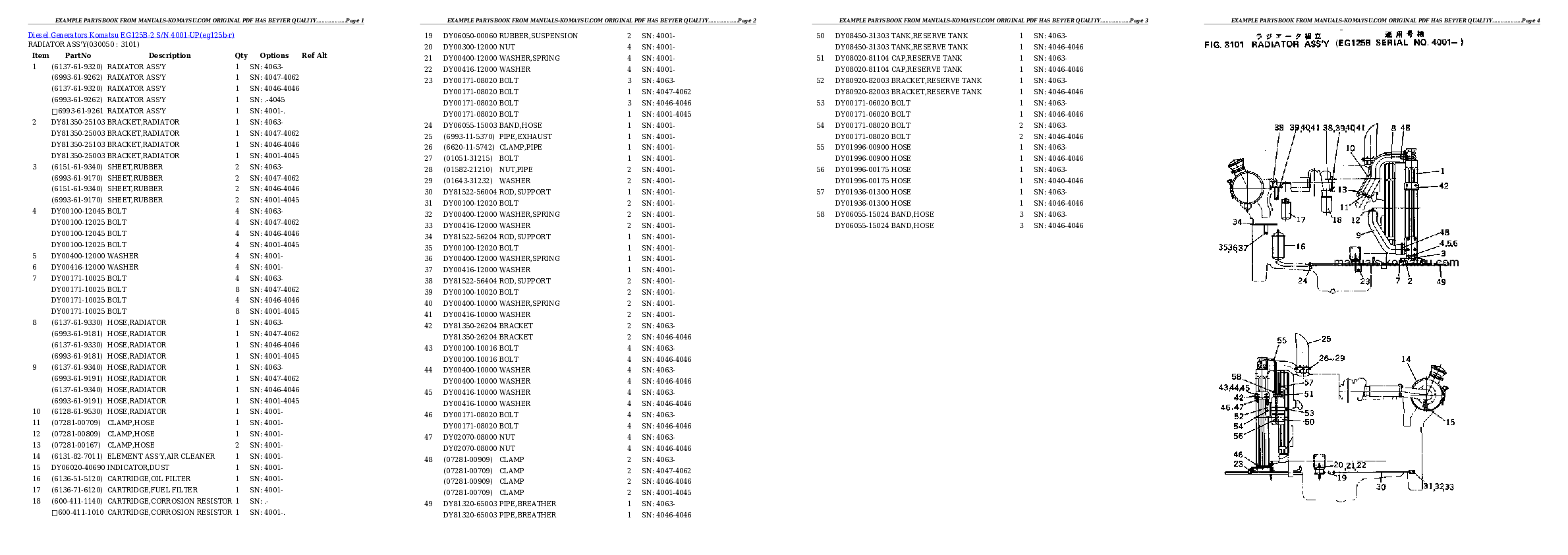 Protected: EG125B-2 S/N 4001-UP Partsbook