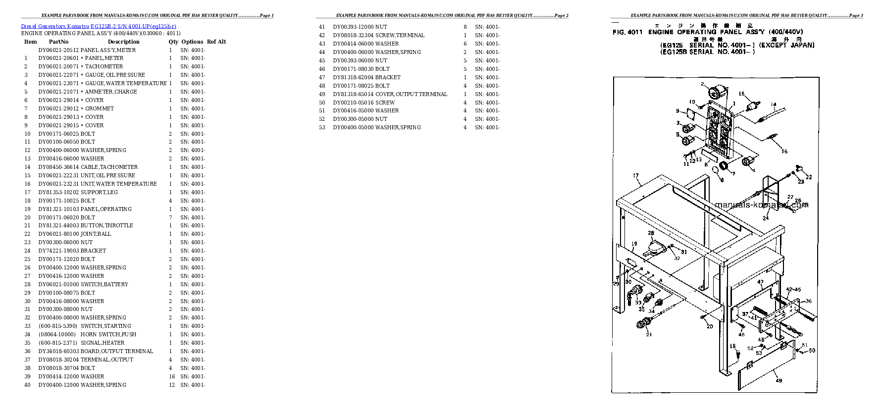 Protected: EG125B-2 S/N 4001-UP Partsbook