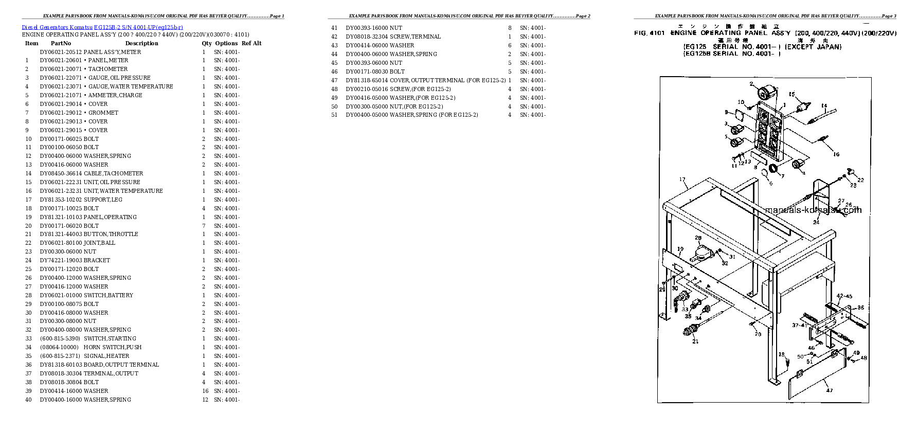 Protected: EG125B-2 S/N 4001-UP Partsbook