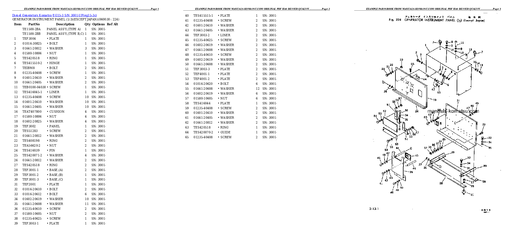 Protected: EG15-3 S/N 3001-UP Partsbook