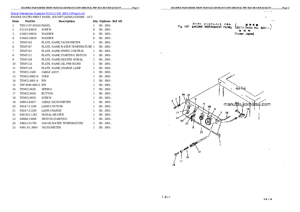 Protected: EG15-3 S/N 3001-UP Partsbook
