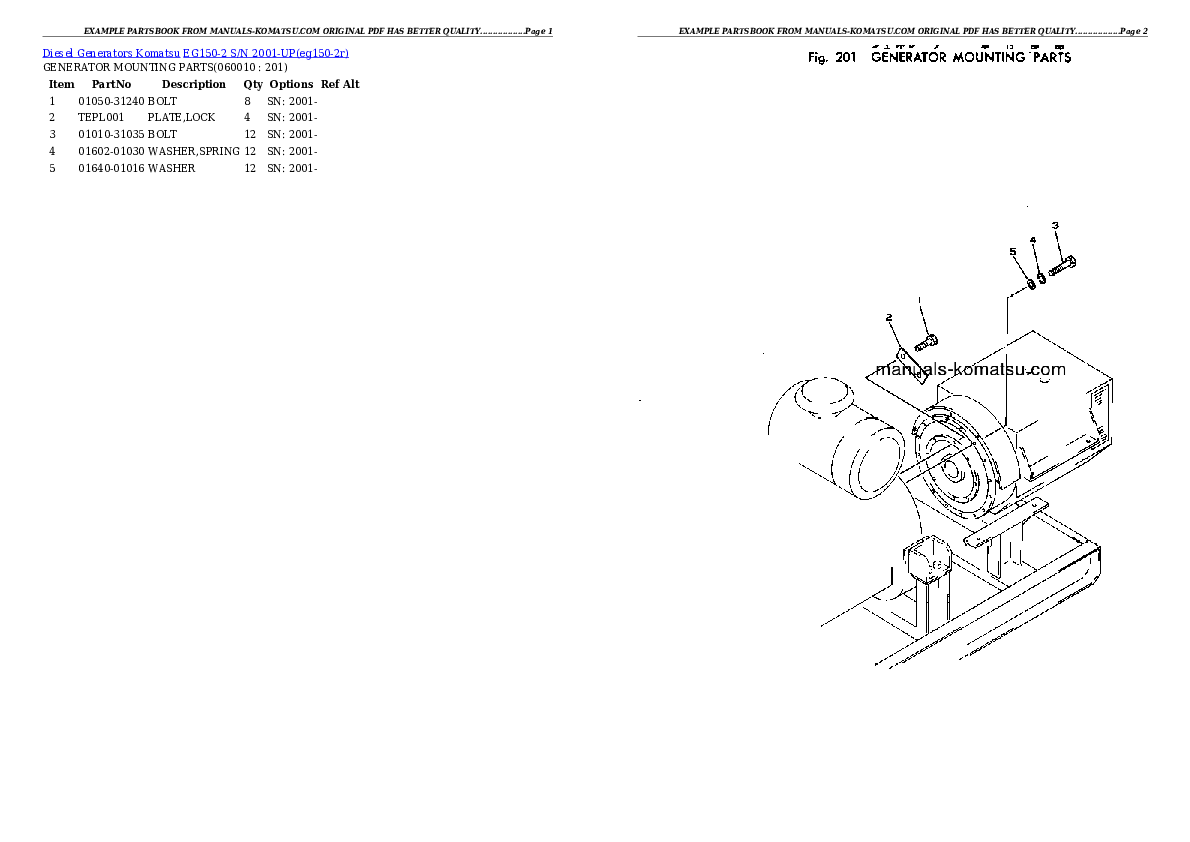 Protected: EG150-2 S/N 2001-UP Partsbook