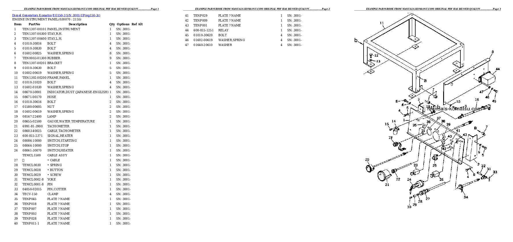 Protected: EG150-3 S/N 3001-UP Partsbook