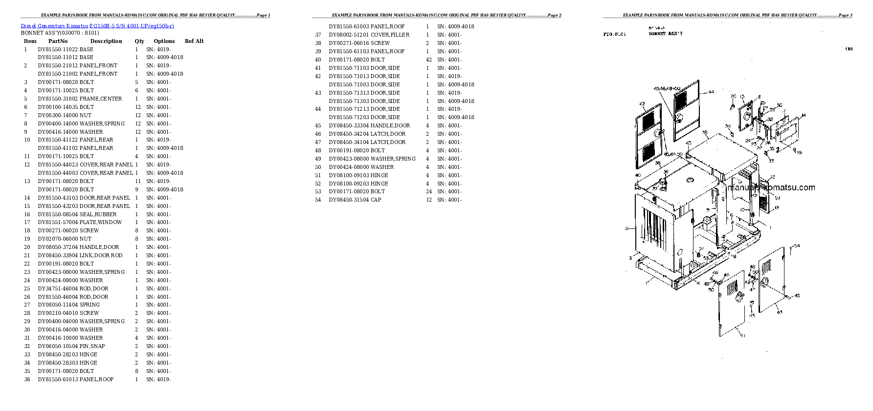 Protected: EG150B-5 S/N 4001-UP Partsbook