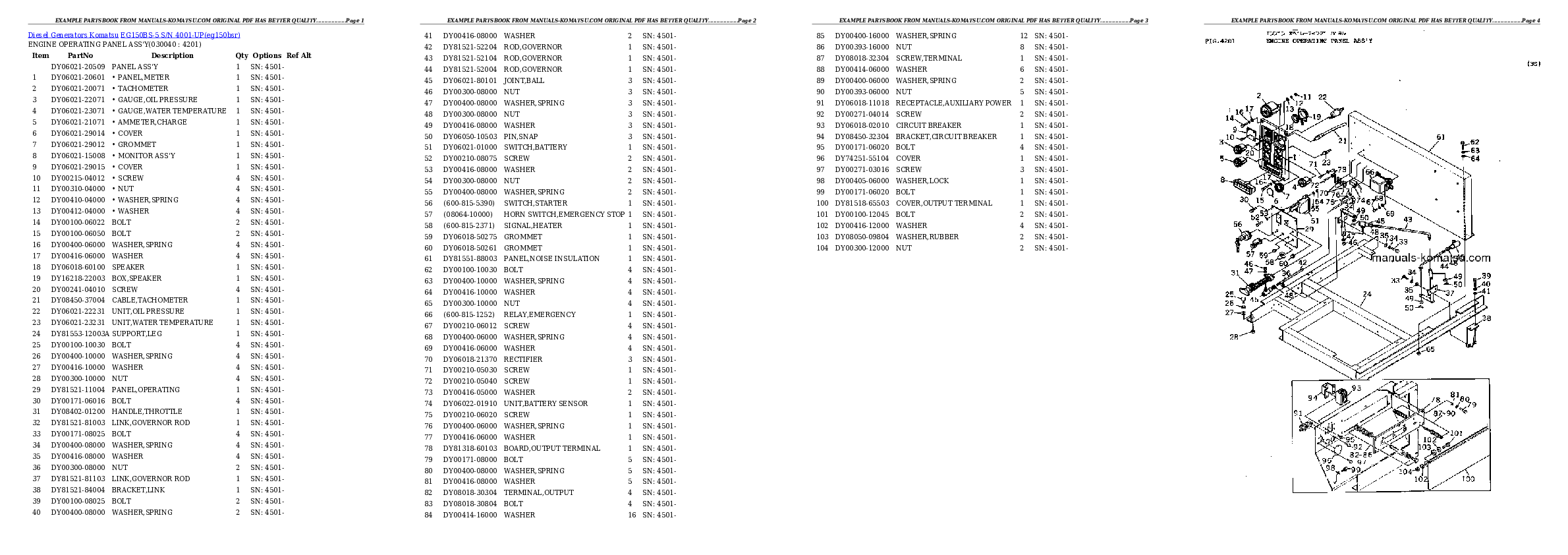 Protected: EG150BS-5 S/N 4001-UP Partsbook