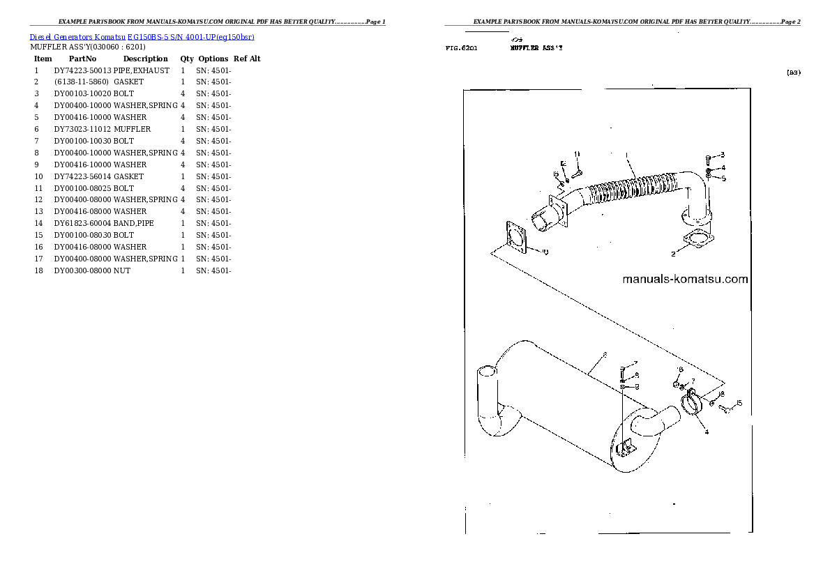 Protected: EG150BS-5 S/N 4001-UP Partsbook