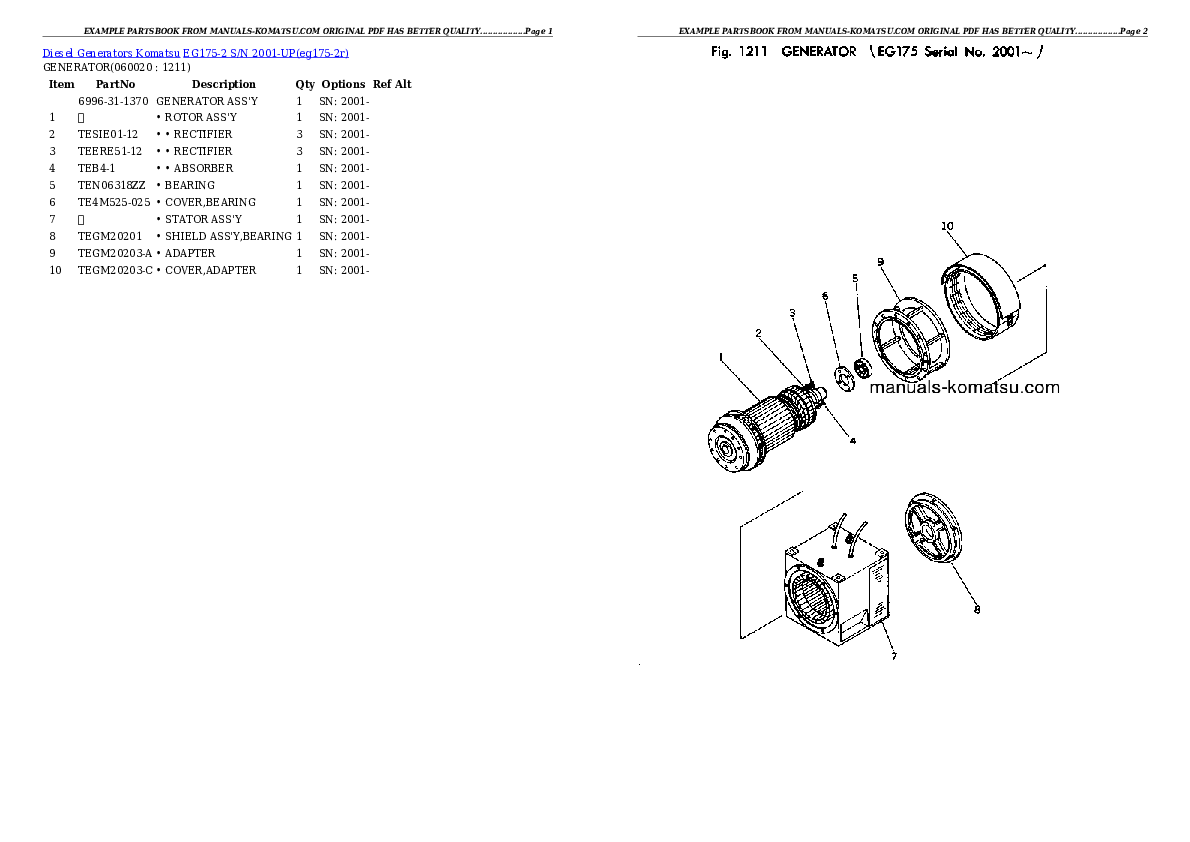 Protected: EG175-2 S/N 2001-UP Partsbook
