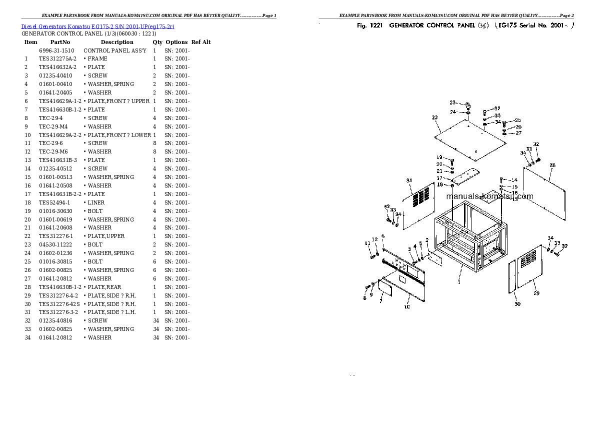 Protected: EG175-2 S/N 2001-UP Partsbook