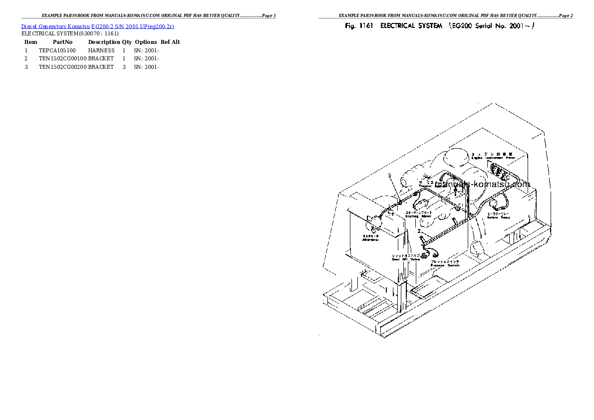 Protected: EG200-2 S/N 2001-UP Partsbook
