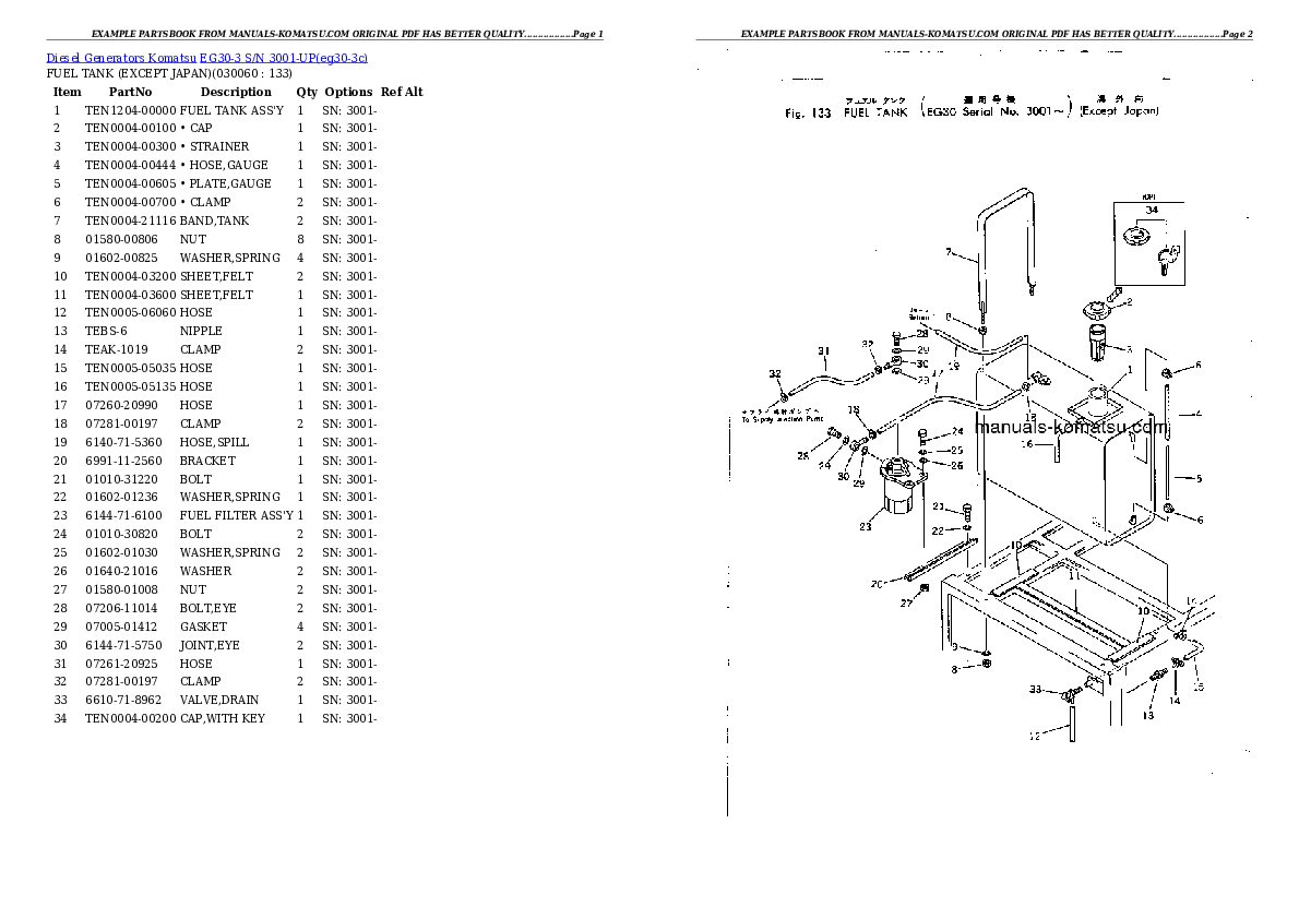 Protected: EG30-3 S/N 3001-UP Partsbook