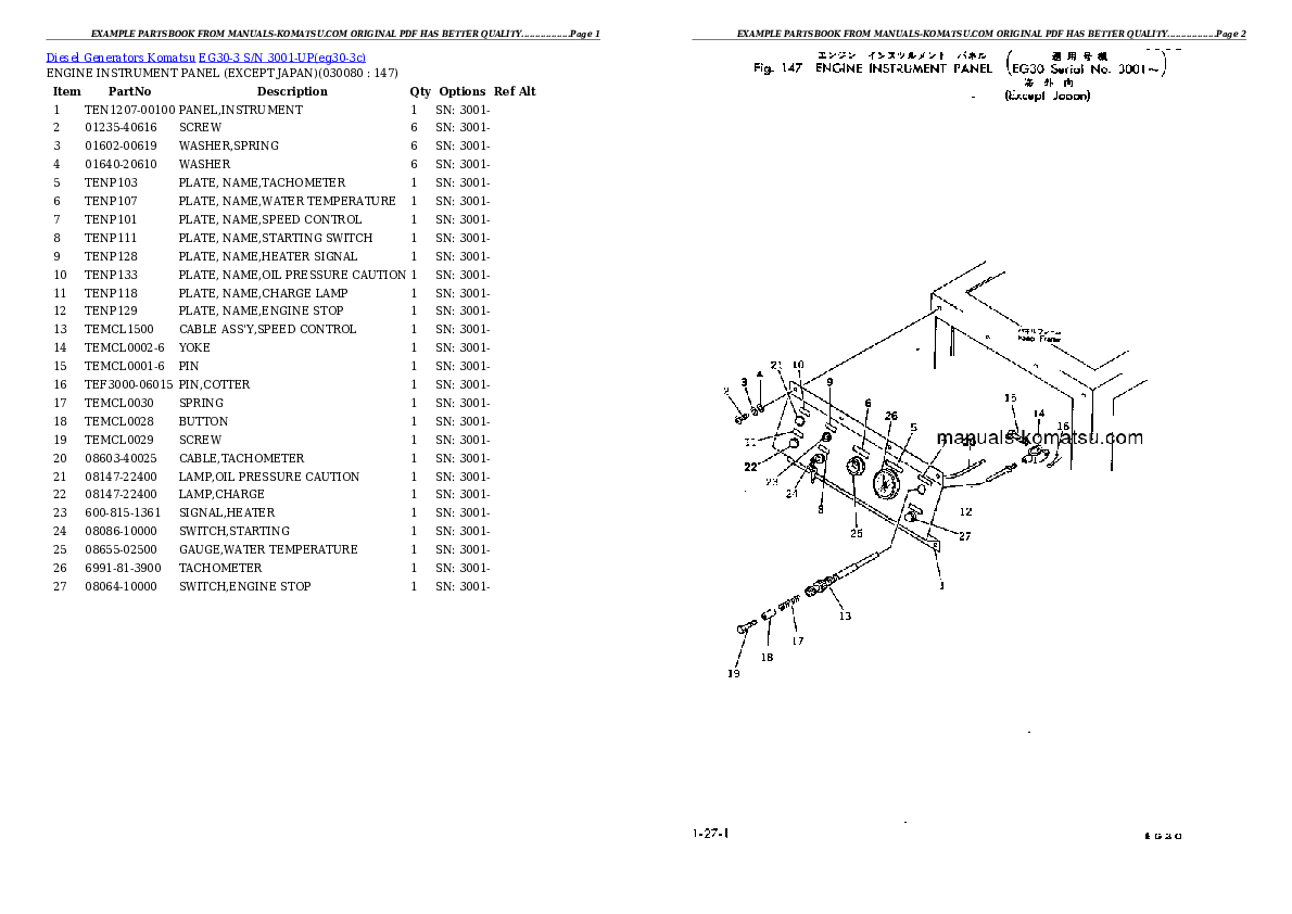 Protected: EG30-3 S/N 3001-UP Partsbook