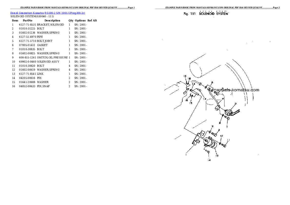 Protected: EG300-2 S/N 2001-UP Partsbook