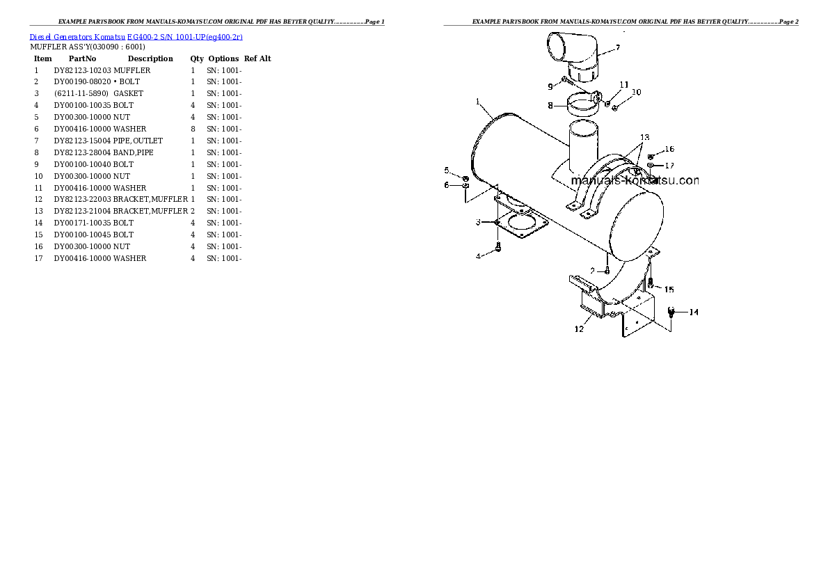 Protected: EG400-2 S/N 1001-UP Partsbook