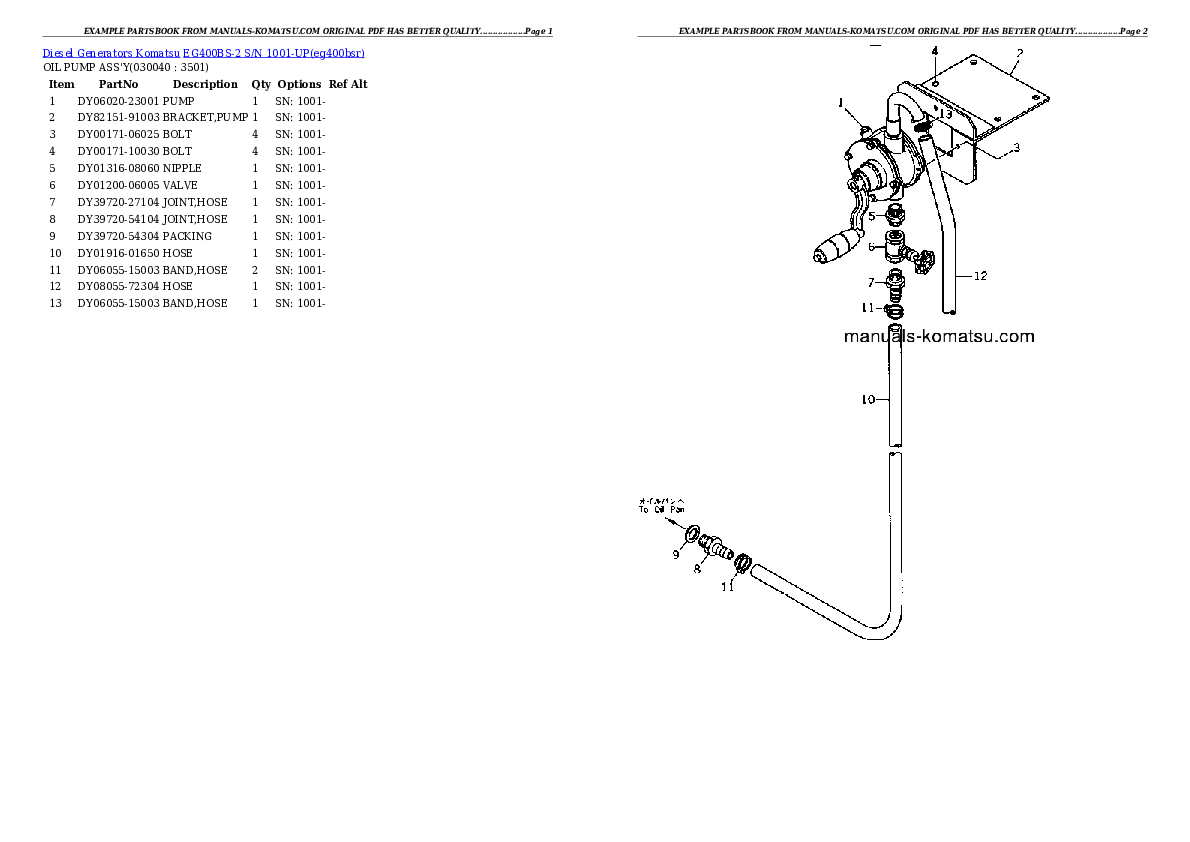 Protected: EG400BS-2 S/N 1001-UP Partsbook