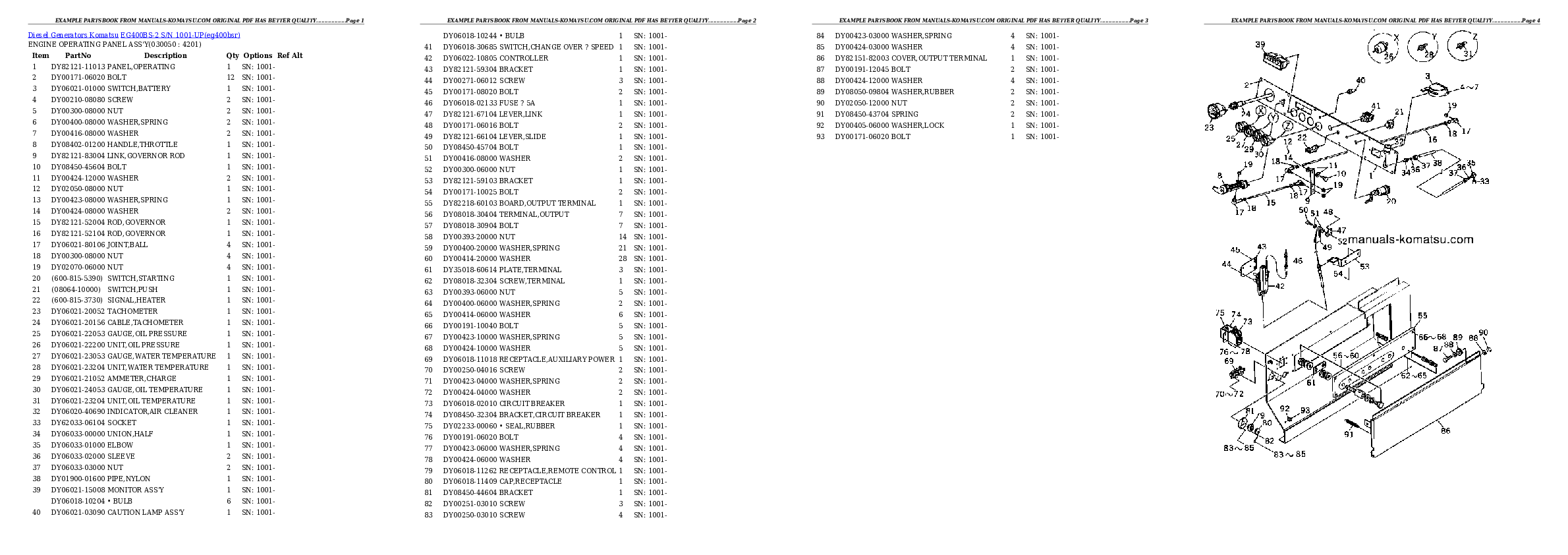 Protected: EG400BS-2 S/N 1001-UP Partsbook