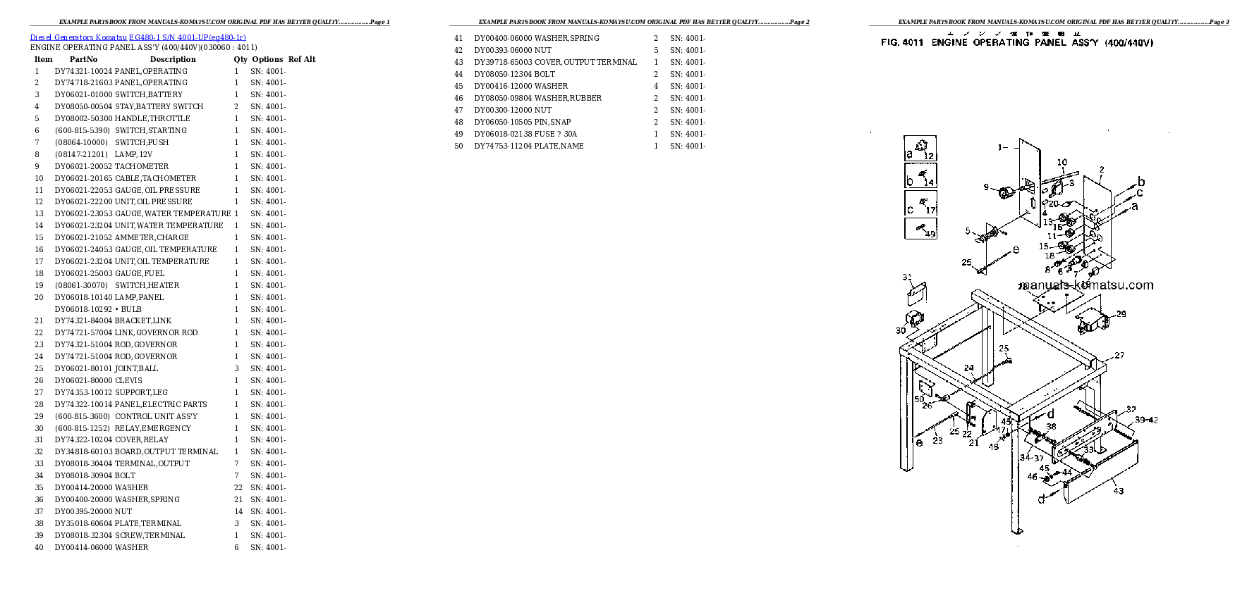 Protected: EG480-1 S/N 4001-UP Partsbook