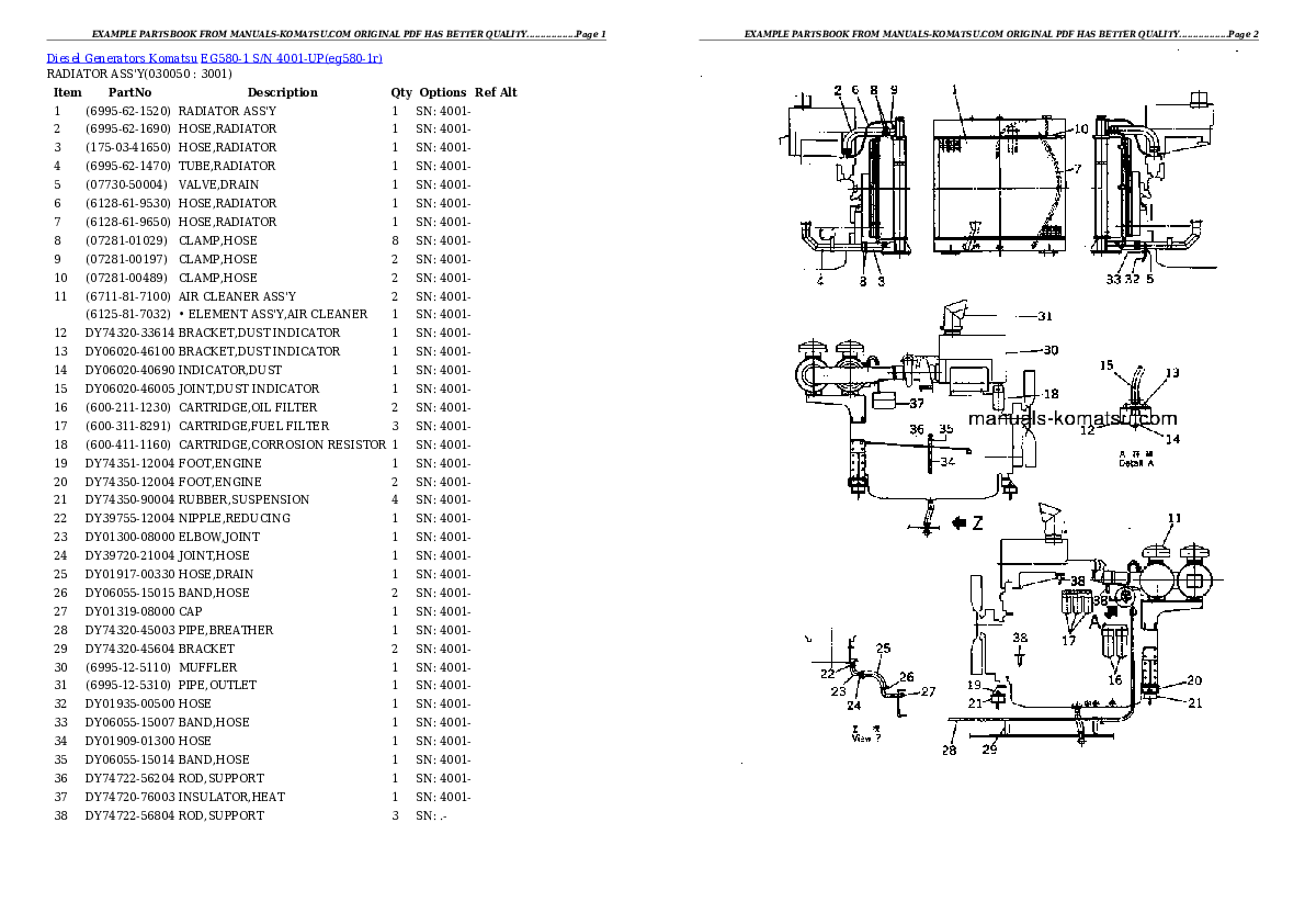 Protected: EG580-1 S/N 4001-UP Partsbook