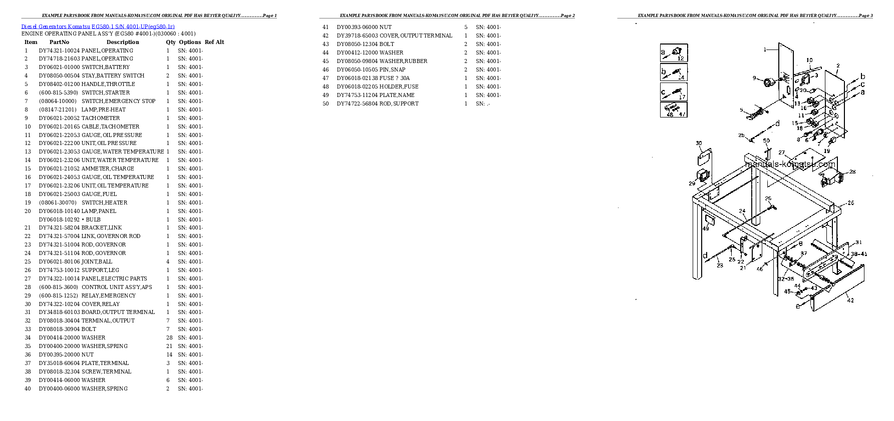 Protected: EG580-1 S/N 4001-UP Partsbook