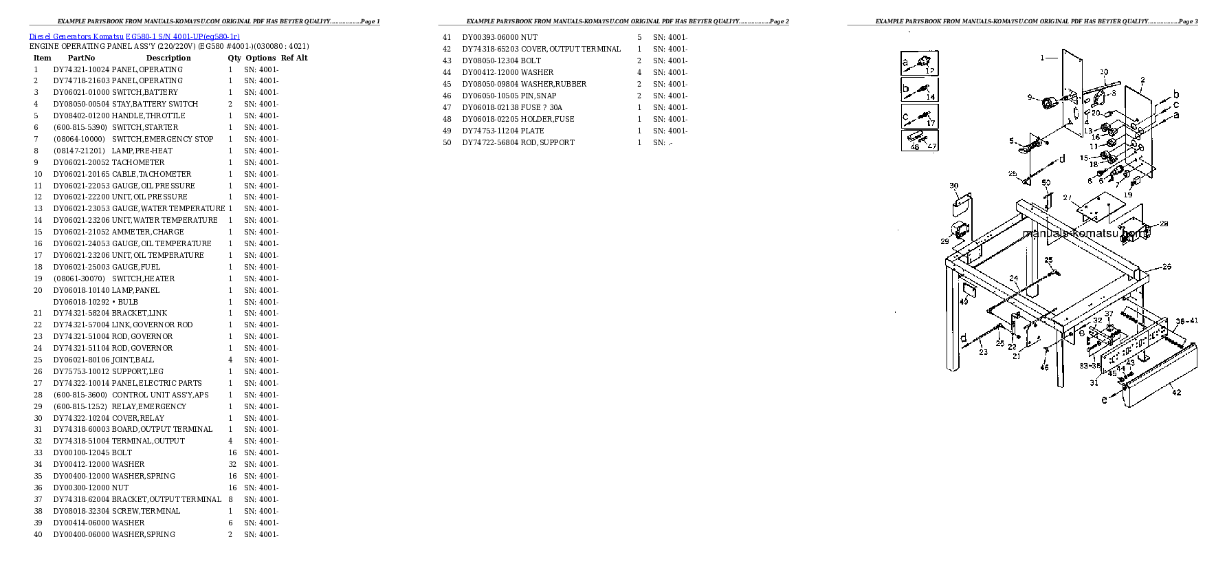 Protected: EG580-1 S/N 4001-UP Partsbook