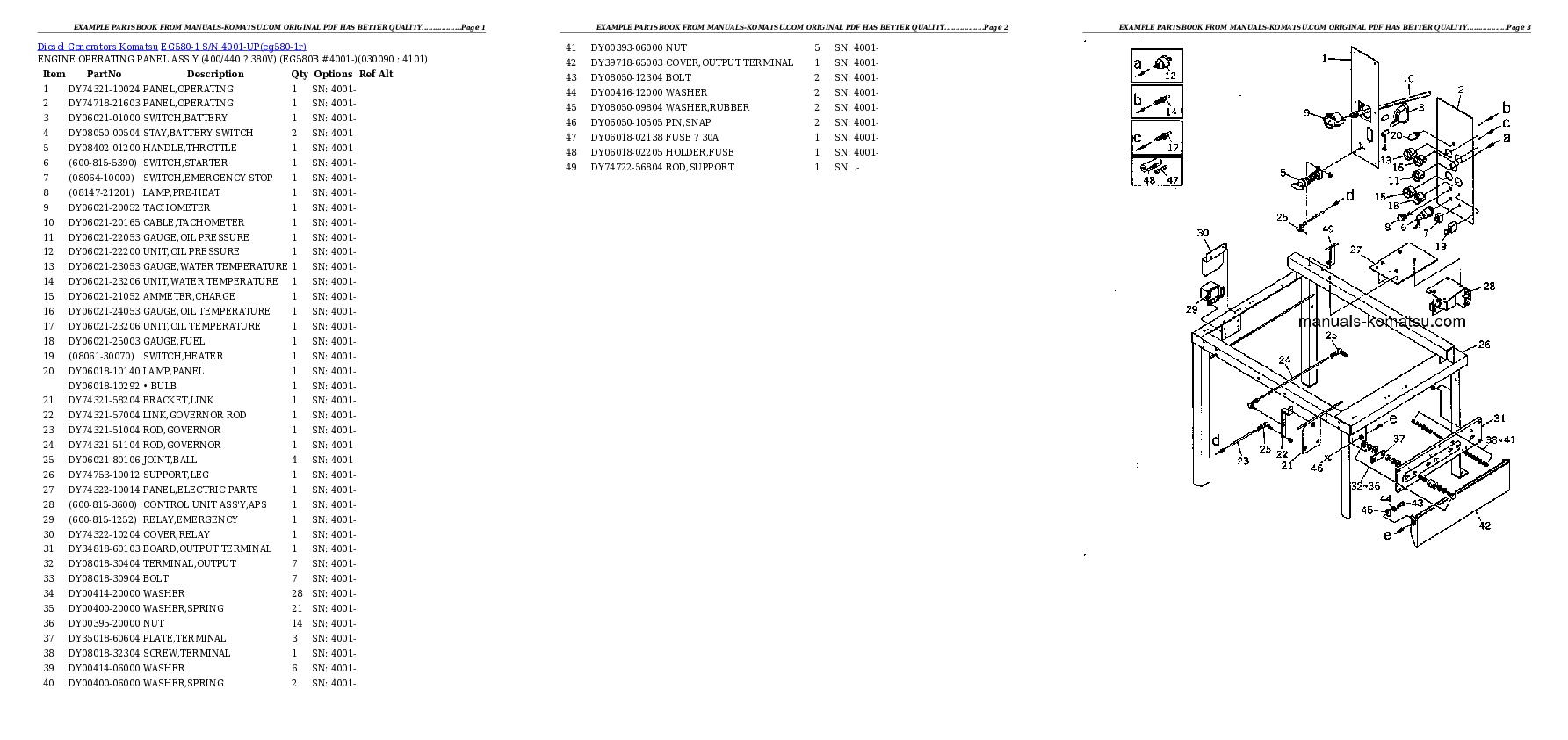 Protected: EG580-1 S/N 4001-UP Partsbook