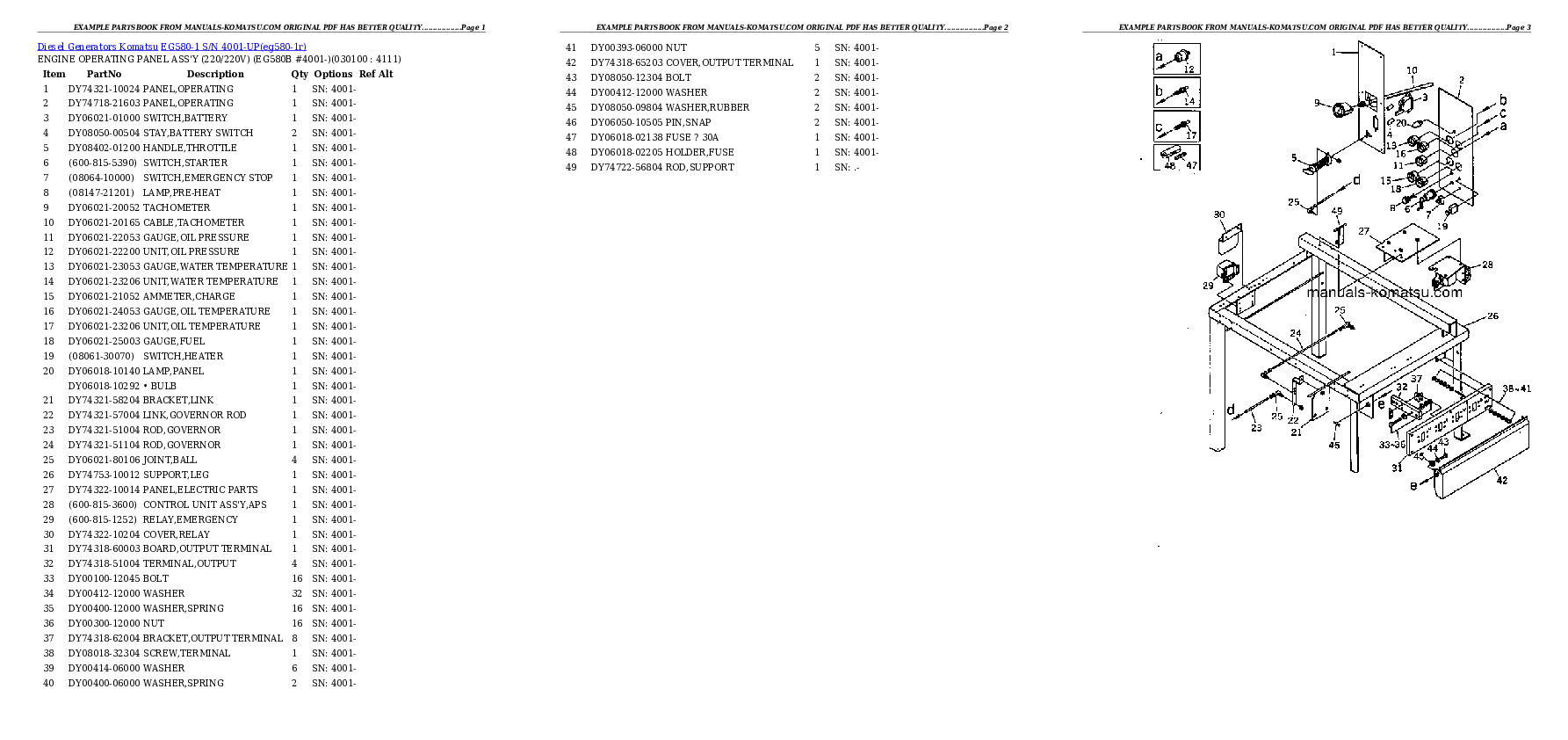 Protected: EG580-1 S/N 4001-UP Partsbook