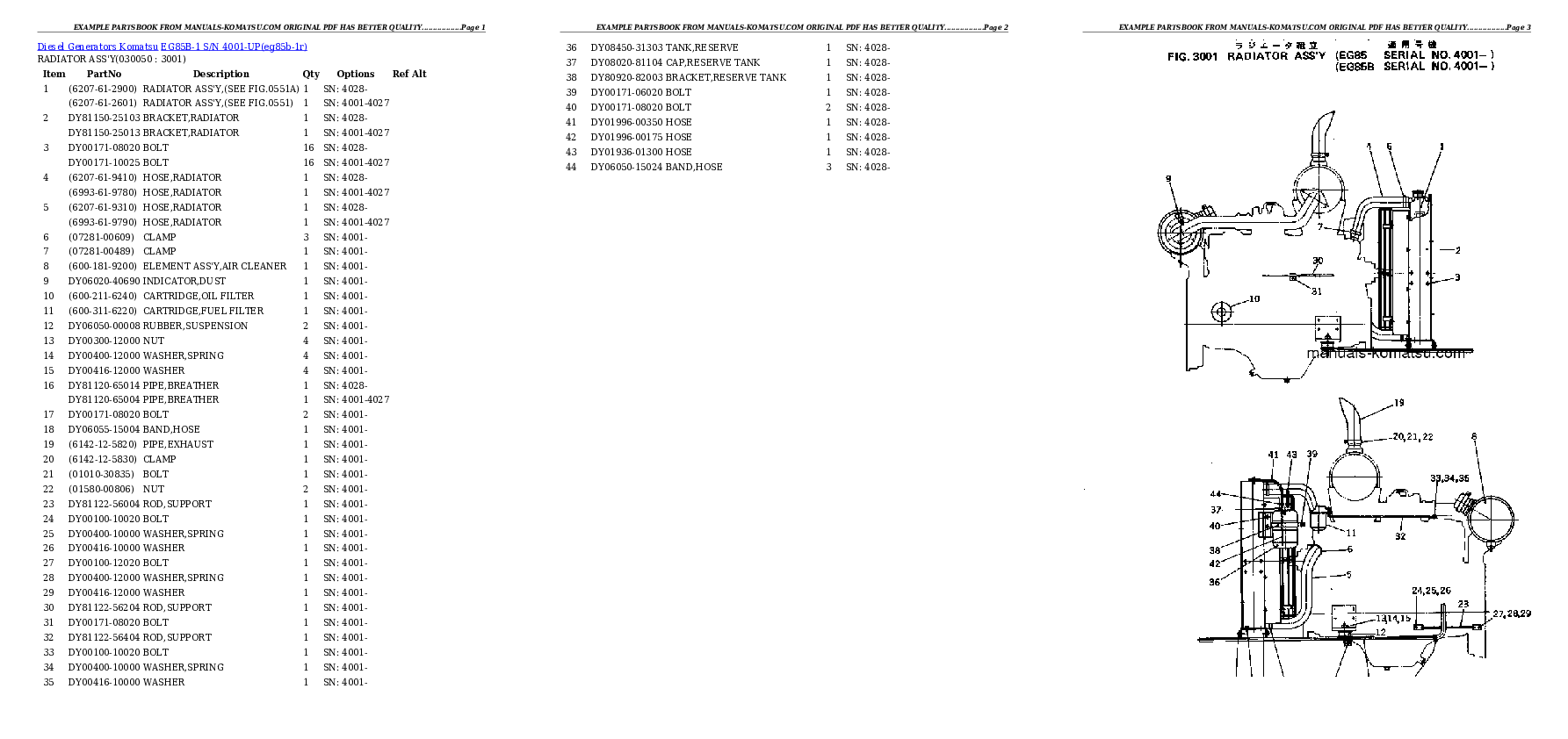 Protected: EG85B-1 S/N 4001-UP Partsbook