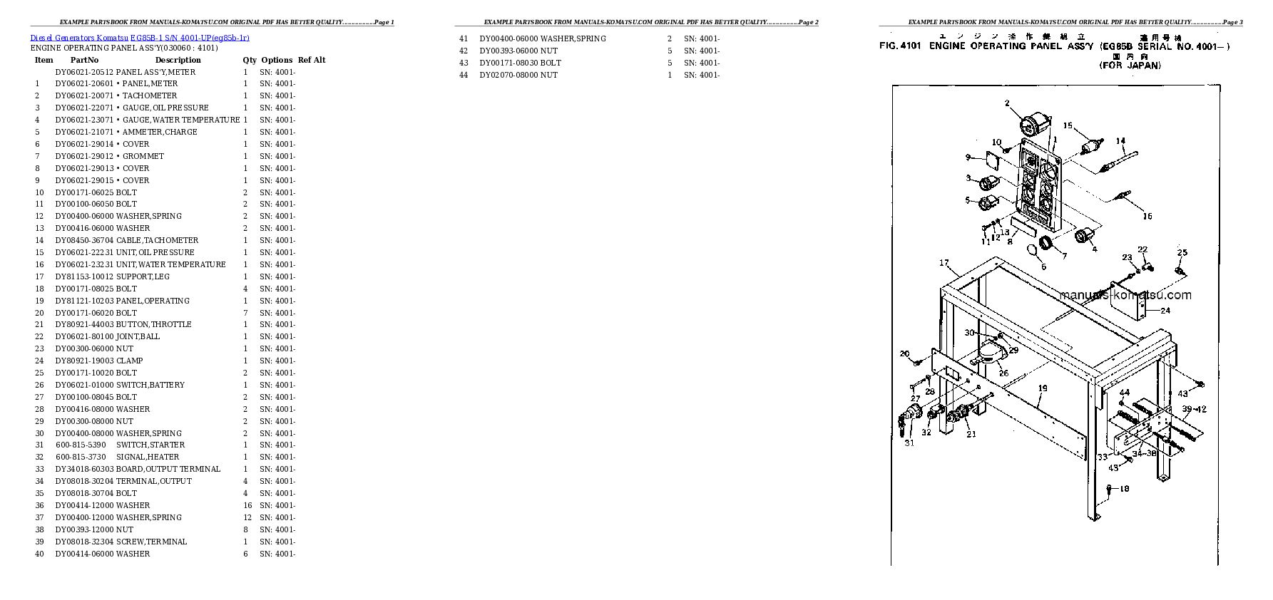 Protected: EG85B-1 S/N 4001-UP Partsbook