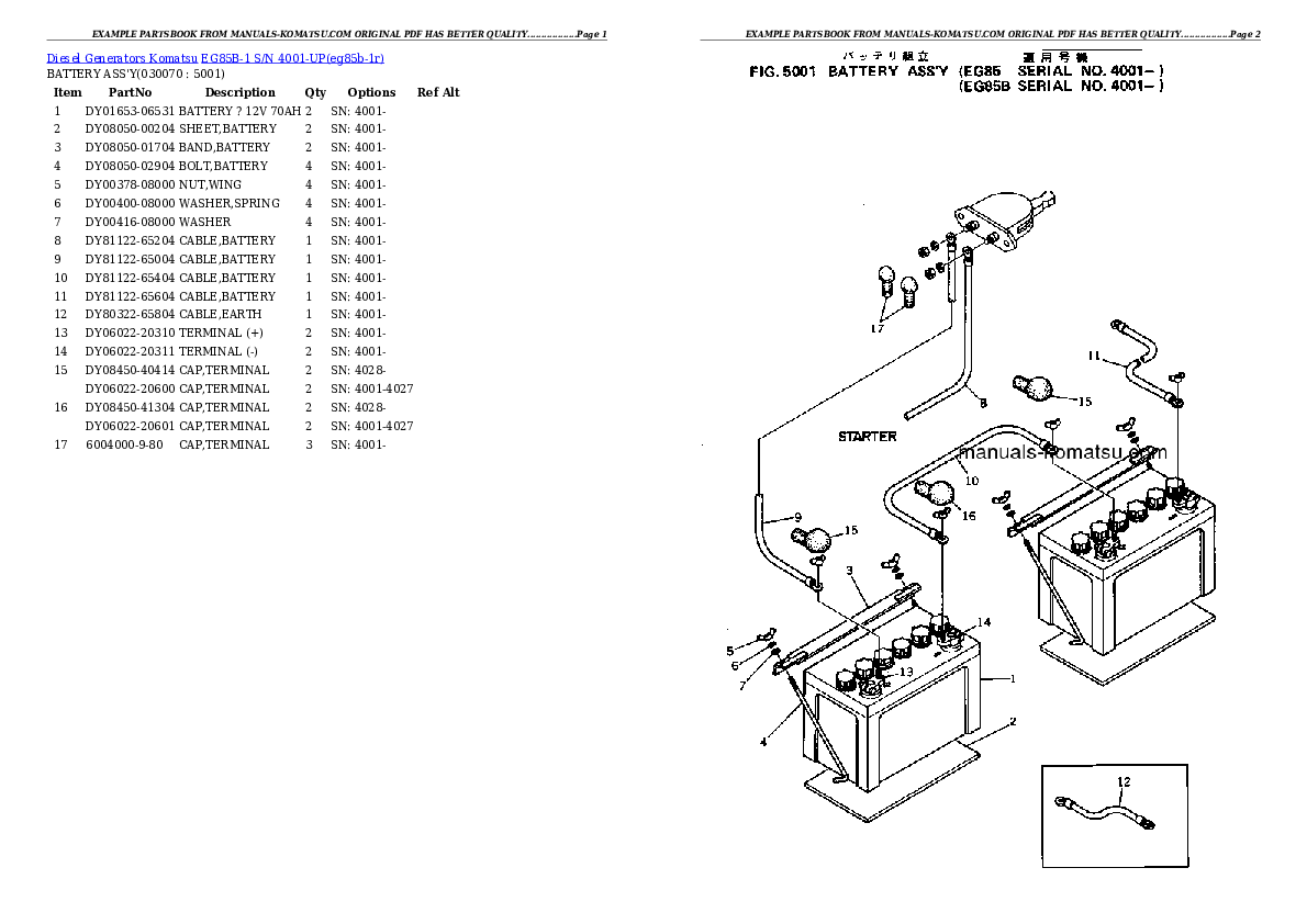 Protected: EG85B-1 S/N 4001-UP Partsbook