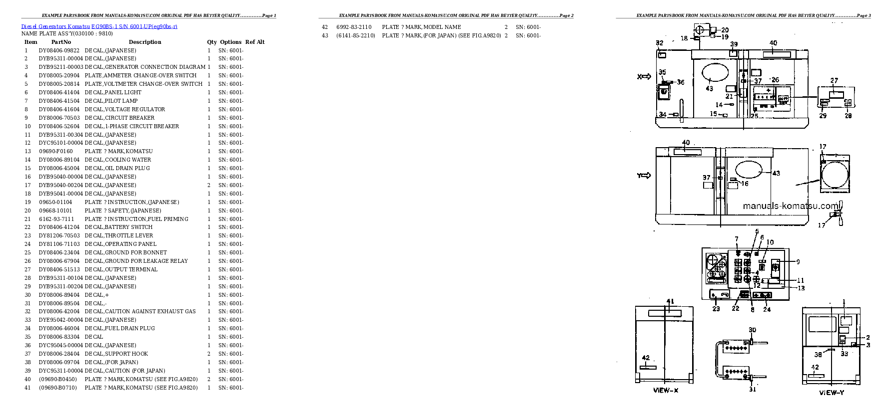 Protected: EG90BS-1 S/N 6001-UP Partsbook